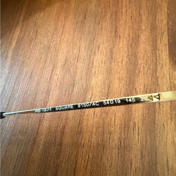 Ray-Ban Gold Frame Brown Gradient Square Sunglasses 1971 Classic - Picture 8 of 12